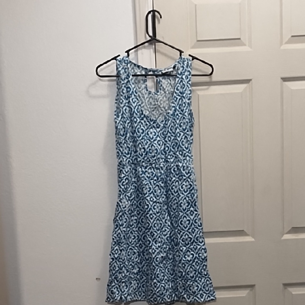 Kavu Blue & White Patterned Dress